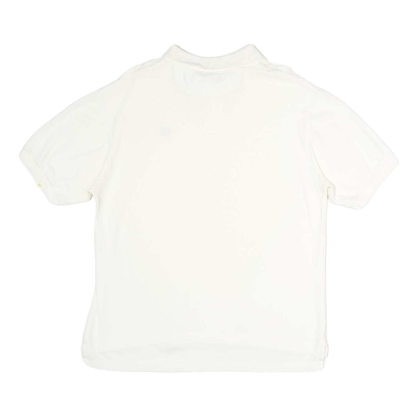 CHAPS Womens White Short Sleeve Plain Polo Shirt M Cotton Classic Fit