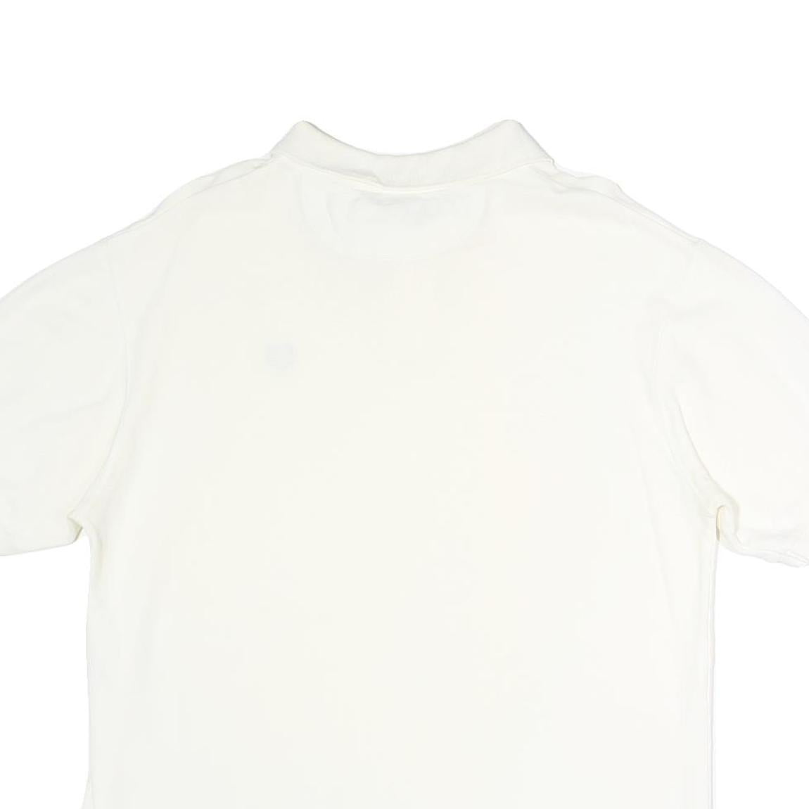 CHAPS Womens White Short Sleeve Plain Polo Shirt M Cotton Classic Fit