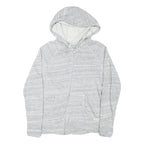 CALVIN KLEIN Womens Grey Hoodie Zip Up S Lightweight Cotton Blend Sweatshirt