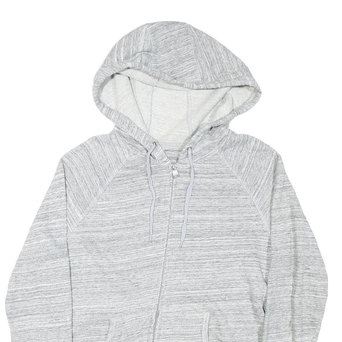 CALVIN KLEIN Womens Grey Hoodie Zip Up S Lightweight Cotton Blend Sweatshirt