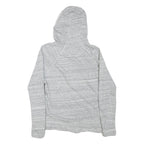 CALVIN KLEIN Womens Grey Hoodie Zip Up S Lightweight Cotton Blend Sweatshirt