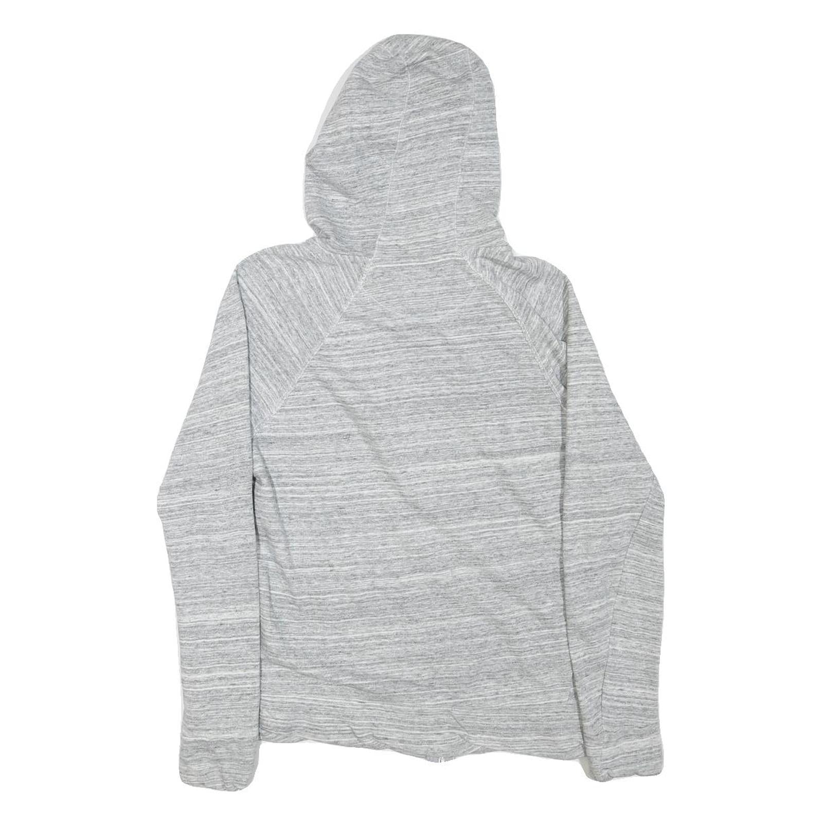 CALVIN KLEIN Womens Grey Hoodie Zip Up S Lightweight Cotton Blend Sweatshirt