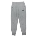 PUMA Mens Joggers Grey M W28 L30 Cotton Blend Regular Tapered Fit Casual Wear