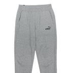 PUMA Mens Joggers Grey M W28 L30 Cotton Blend Regular Tapered Fit Casual Wear