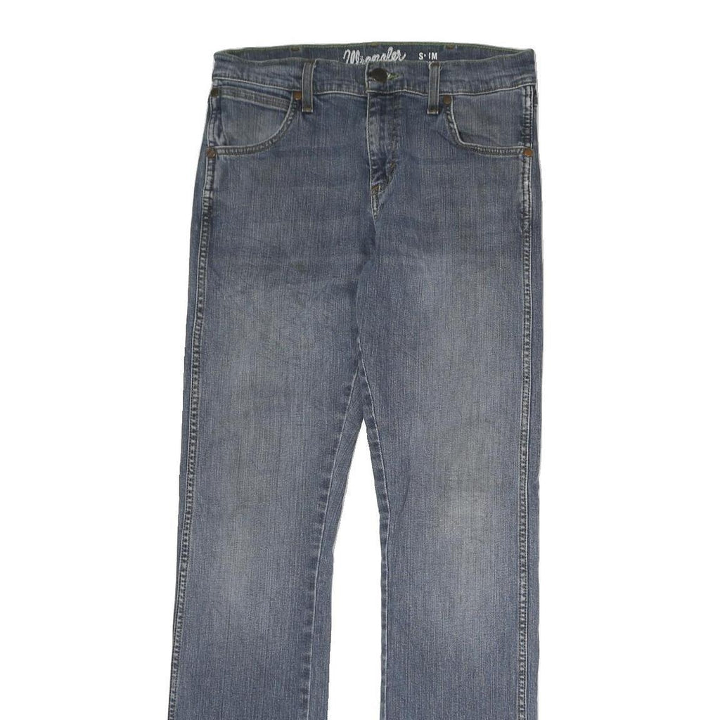WRANGLER Mens Slim Blue Denim Jeans W30 L30 Classic Zip Closure