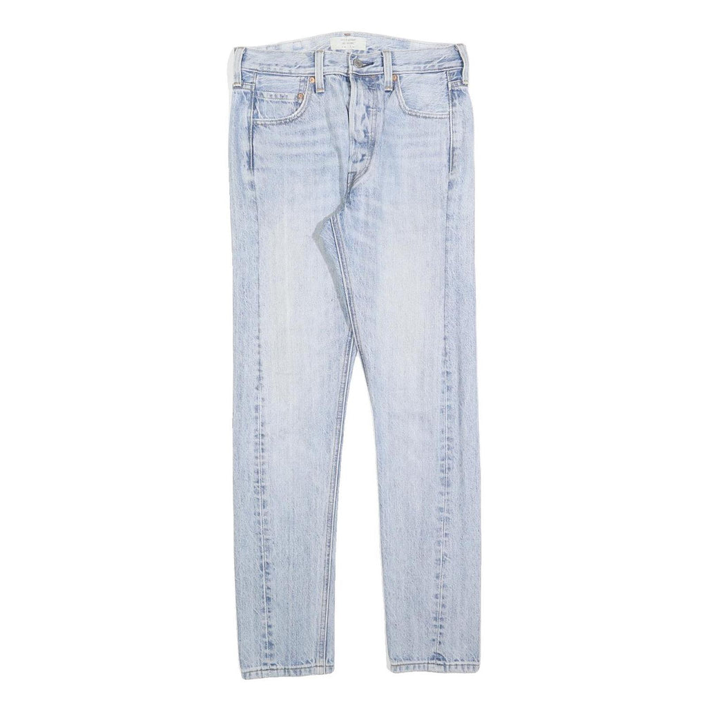 LEVI'S Womens 501S Jeans Slim Skinny Denim Light Wash W26 L30 Classic Button Fly