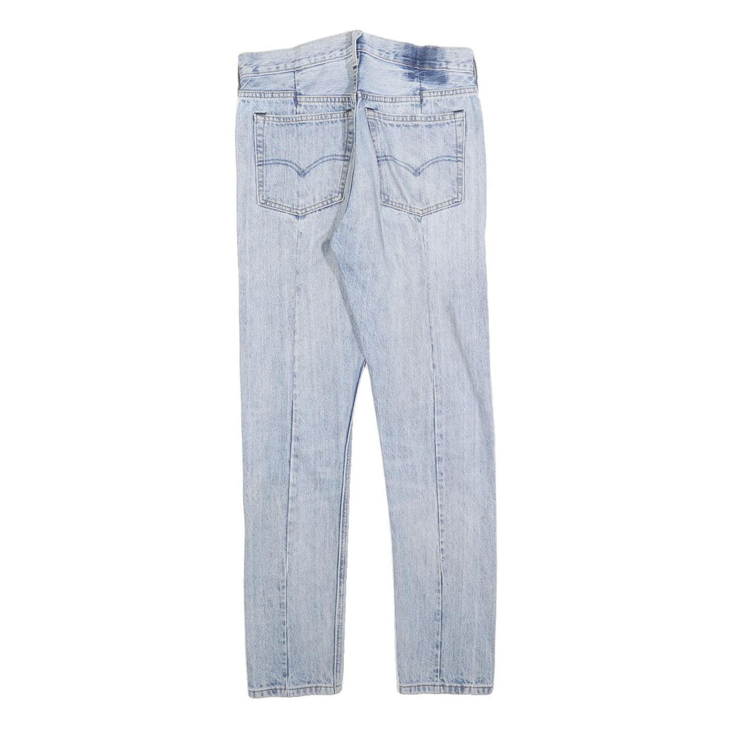 LEVI'S Womens 501S Jeans Slim Skinny Denim Light Wash W26 L30 Classic Button Fly