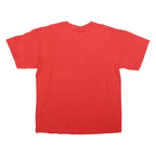 GILDAN Mens Red Ball State Graphic T-Shirt L Short Sleeve Crew Neck Cotton Blend