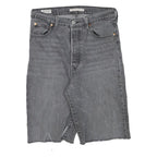 LEVIS Womens Shorts Grey Denim M W29 Raw Hem Classic Fit Casual