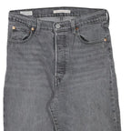 LEVIS Womens Shorts Grey Denim M W29 Raw Hem Classic Fit Casual