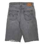 LEVIS Womens Shorts Grey Denim M W29 Raw Hem Classic Fit Casual