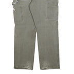 CARHARTT Mens Cotton Blend Green Relaxed Straight Trousers W36 L32 Workwear Zip