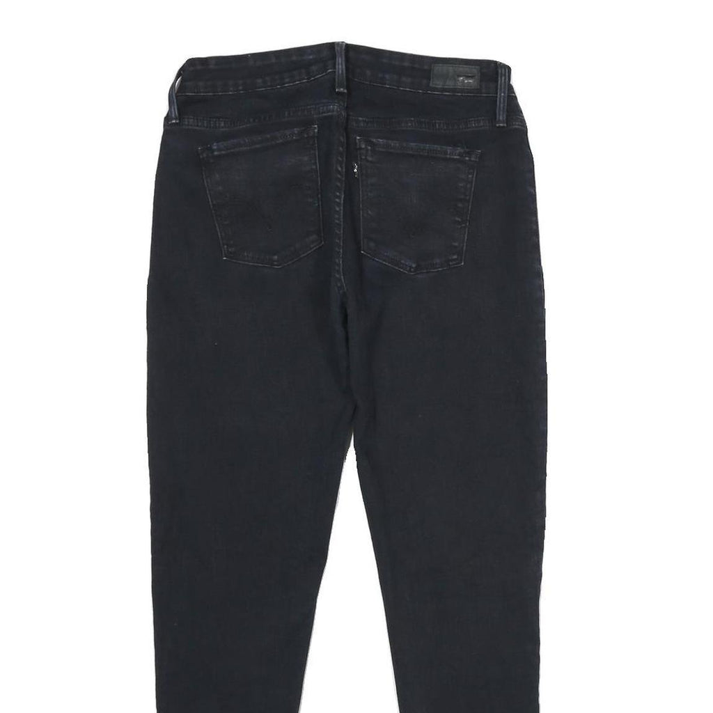 LEVI'S Legging Womens Jeans Black Slim Skinny Denim Raw W28 L30 Stretch