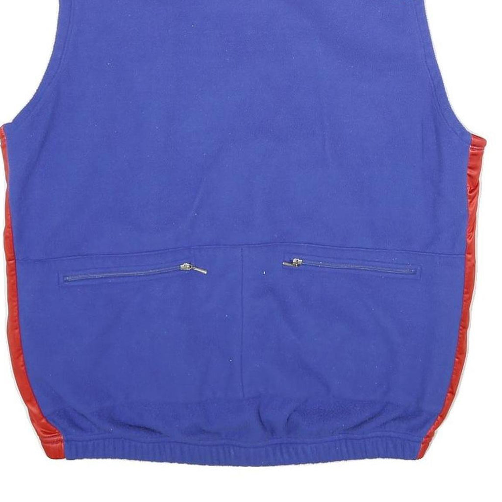 TZAMO Mens Red & Blue Sportswear Polyester Blend Zip Jacket L Athletic Plain