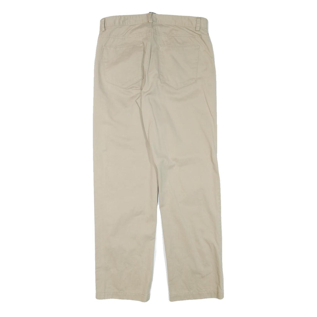 CALVIN KLEIN JEANS Mens Cotton Blend Beige Regular Straight Trousers W32 L31
