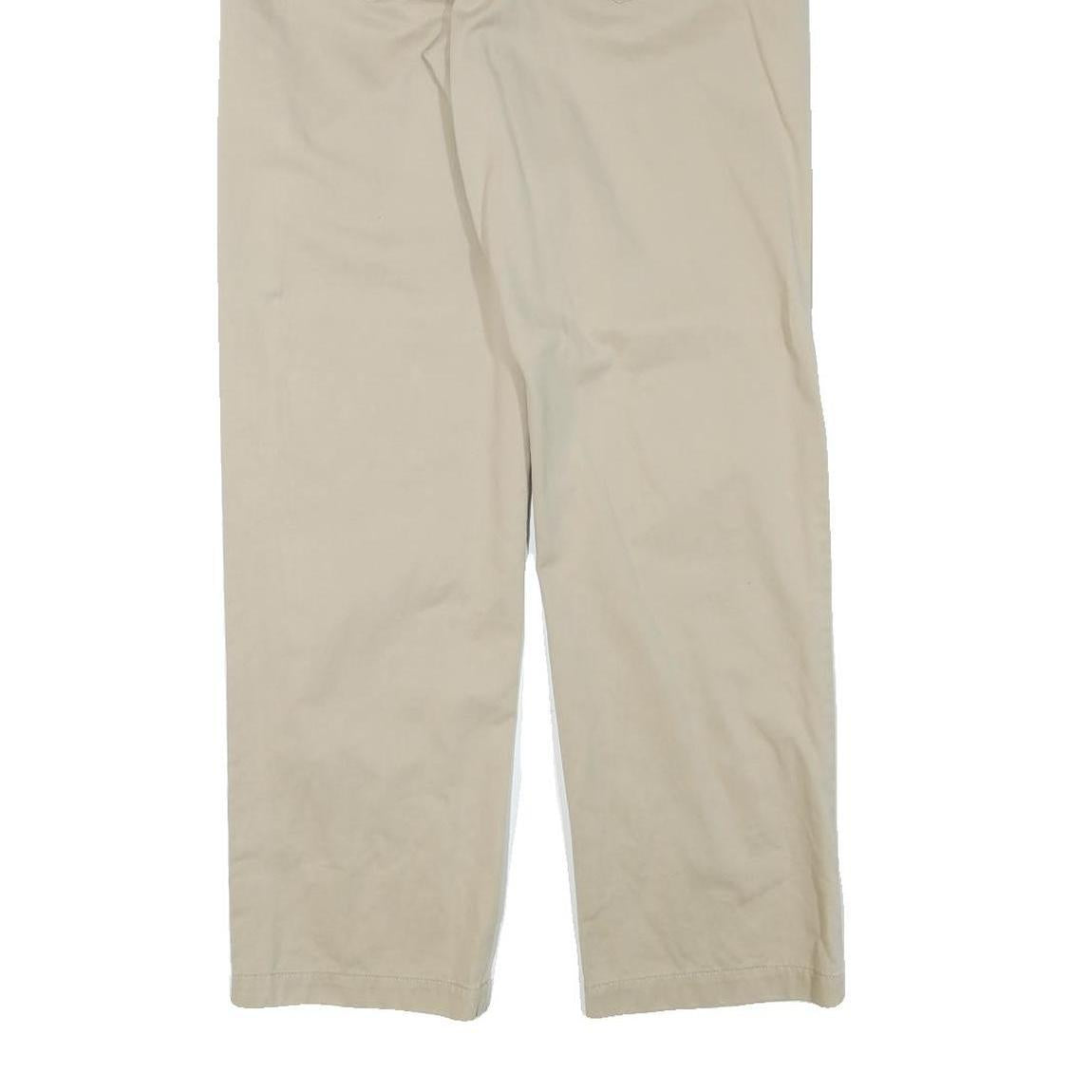 CALVIN KLEIN JEANS Mens Cotton Blend Beige Regular Straight Trousers W32 L31