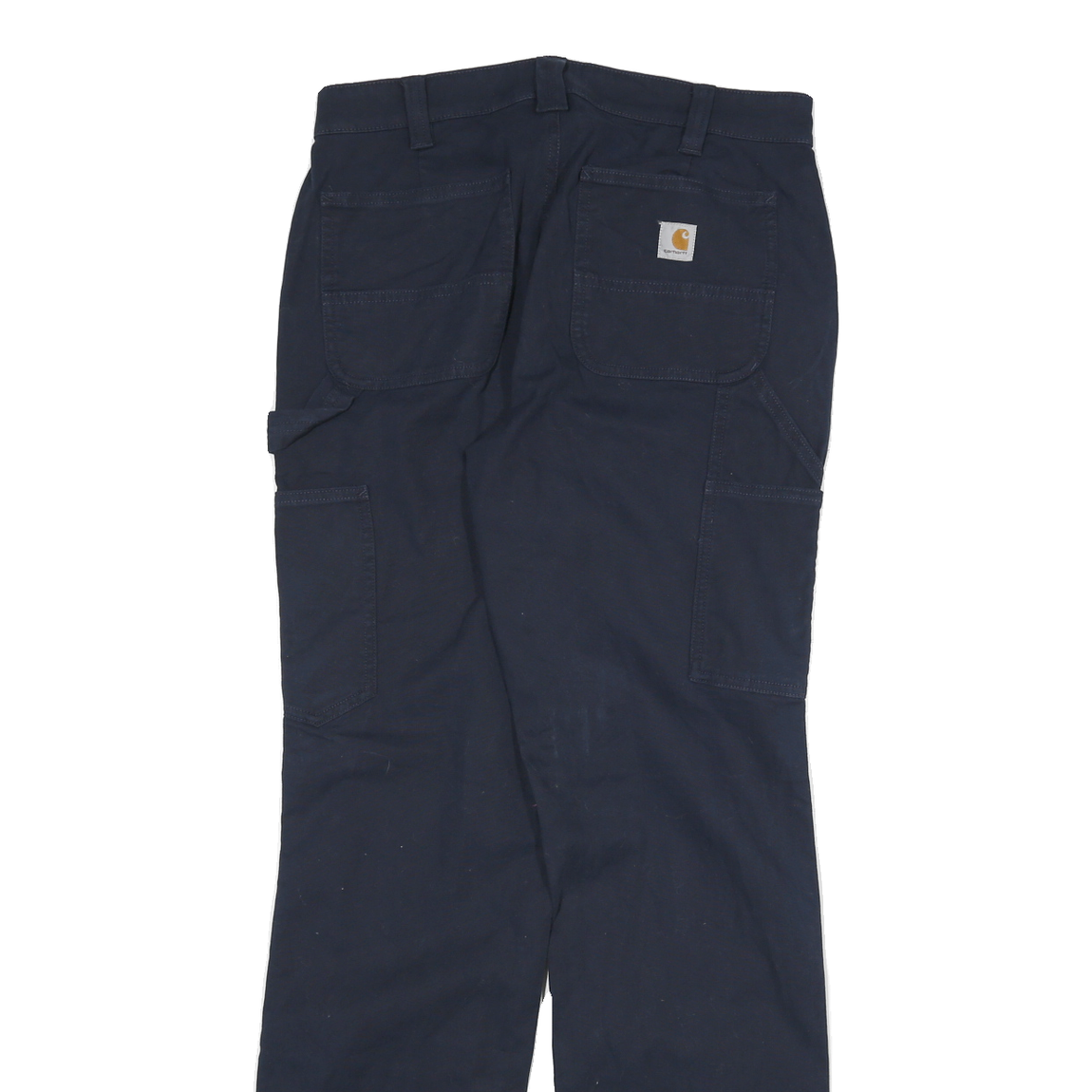 CARHARTT Womens Cotton Blend Navy Blue Loose Fit Straight Leg Trousers W28 L31