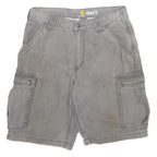CARHARTT Mens Shorts Grey Casual Cargo Large Pockets Relaxed Fit M W32