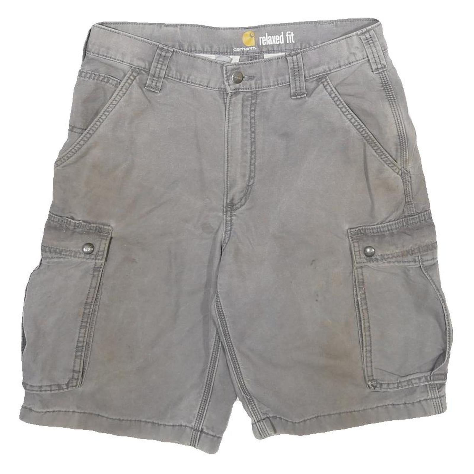 CARHARTT Mens Shorts Grey Casual Cargo Large Pockets Relaxed Fit M W32