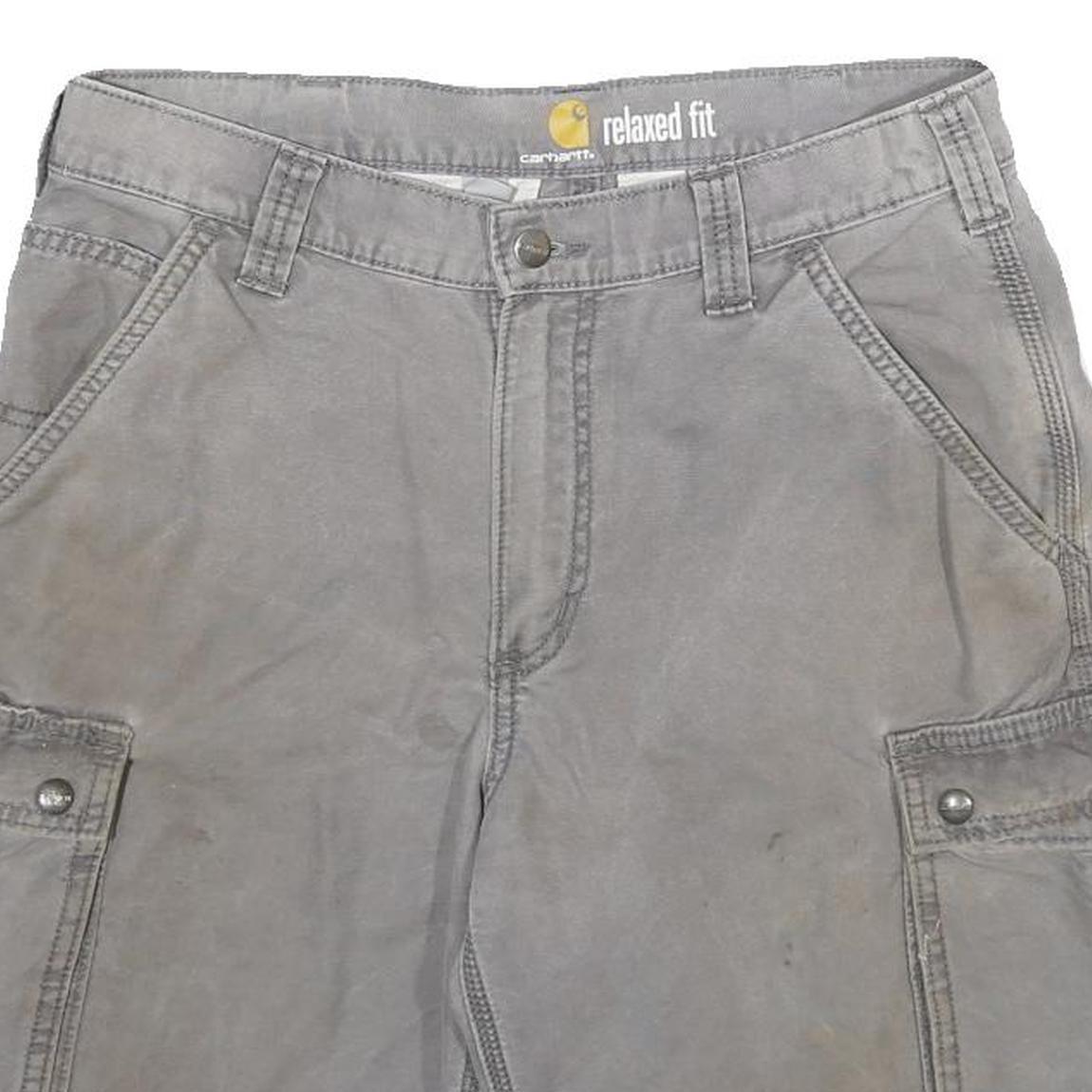 CARHARTT Mens Shorts Grey Casual Cargo Large Pockets Relaxed Fit M W32