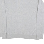 TOMMY HILFIGER Mens Grey Plain Cotton Blend Jumper Crew Neck L Classic Fit