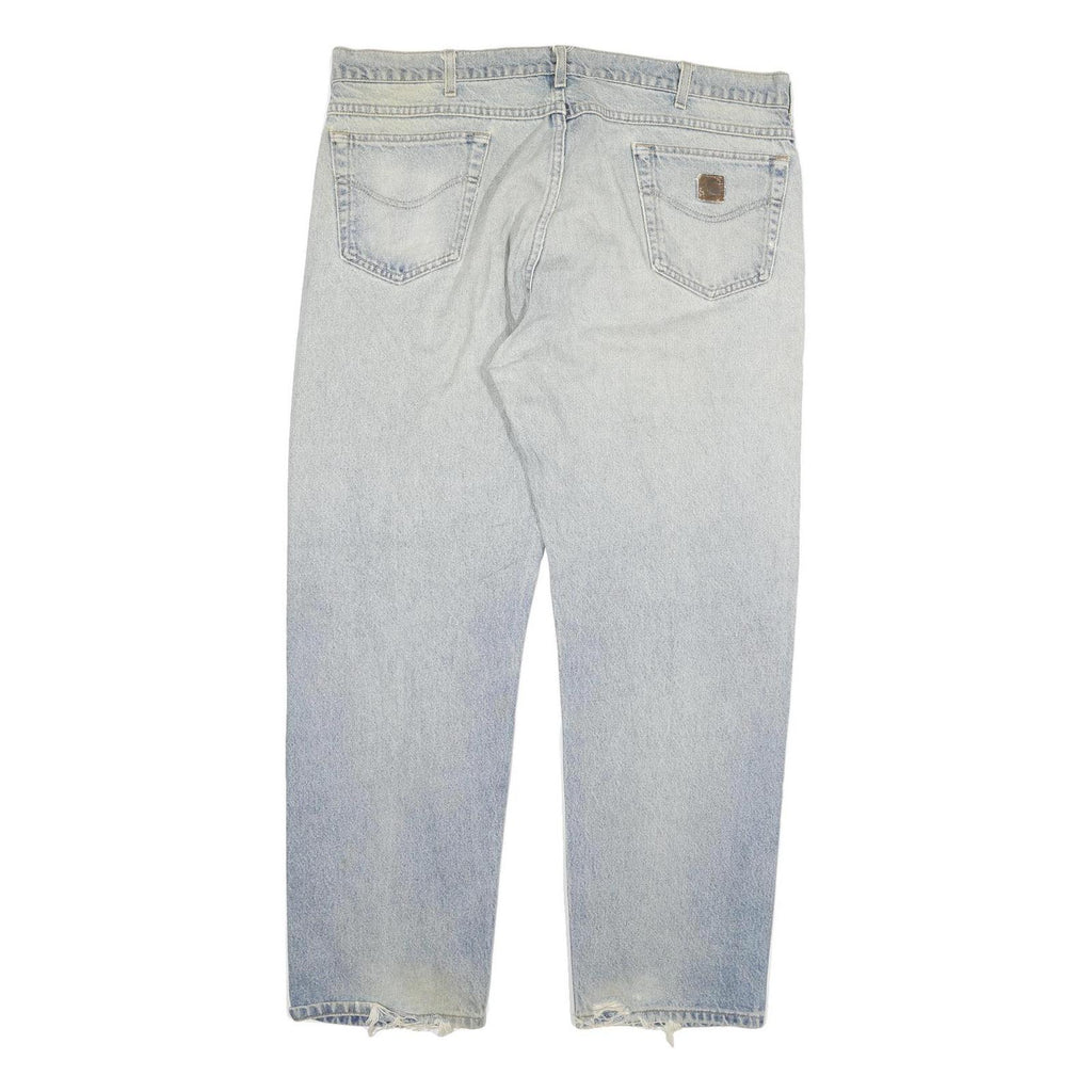 CARHARTT Mens Jeans Blue Regular Straight Denim Stone Wash W38 L30 Casual
