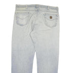 CARHARTT Mens Jeans Blue Regular Straight Denim Stone Wash W38 L30 Casual