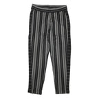 DKNY Womens Rayon Black & Grey Striped Relaxed Straight Trousers W31 L28