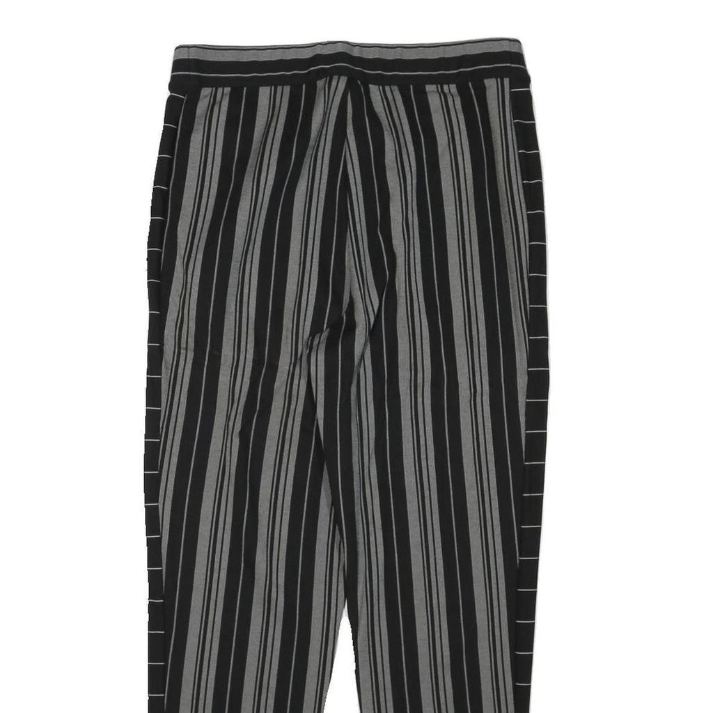 DKNY Womens Rayon Black & Grey Striped Relaxed Straight Trousers W31 L28
