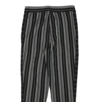 DKNY Womens Rayon Black & Grey Striped Relaxed Straight Trousers W31 L28