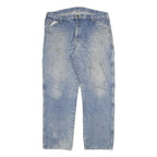 DICKIES Mens Regular Fit Workwear Blue Denim Jeans W38 L30 Zip Closure
