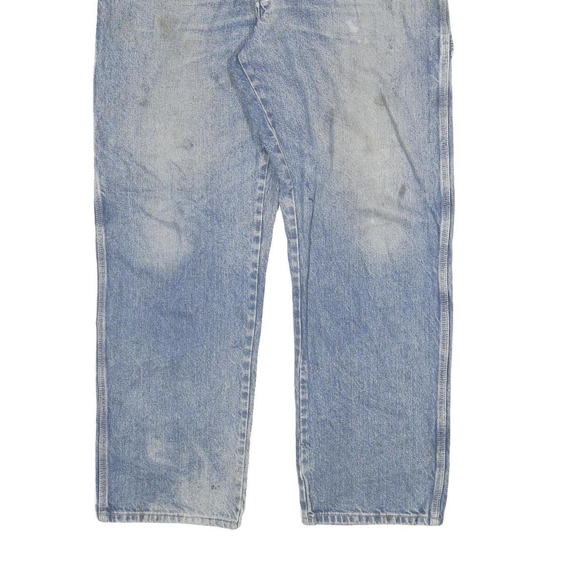 DICKIES Mens Regular Fit Workwear Blue Denim Jeans W38 L30 Zip Closure