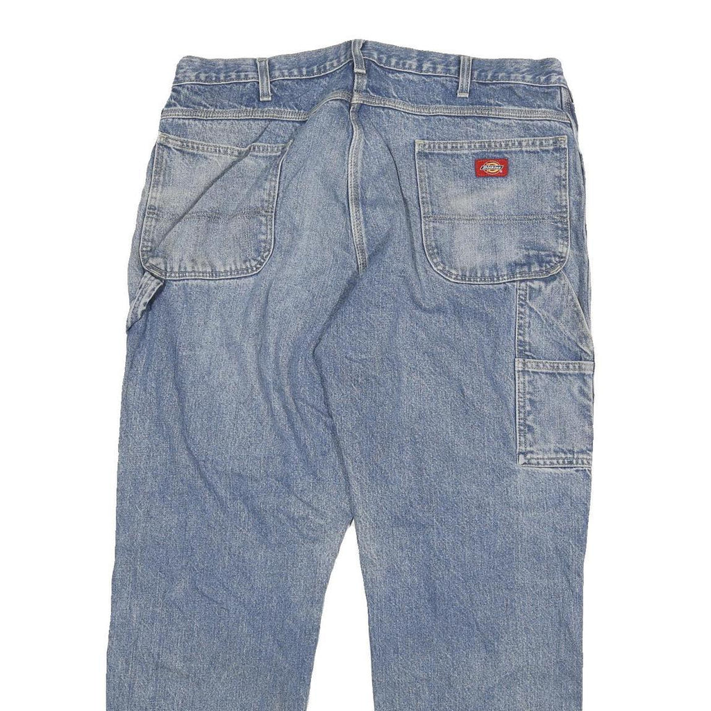 DICKIES Mens Regular Fit Workwear Blue Denim Jeans W38 L30 Zip Closure