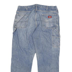DICKIES Mens Regular Fit Workwear Blue Denim Jeans W38 L30 Zip Closure