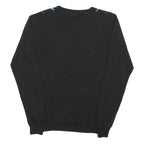 STOCKHOMME Mens Black Blue Grey Patterned V-Neck Basic Knit Jumper S Acrylic