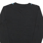 STOCKHOMME Mens Black Blue Grey Patterned V-Neck Basic Knit Jumper S Acrylic