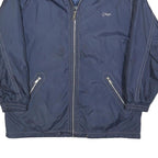 CIBYLL Mens Blue & White Check Reversible Jacket L Polyester Blend Zip