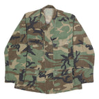 AMERICAN APPAREL Mens Green & Brown Camouflage Button Jacket M Cotton Blend