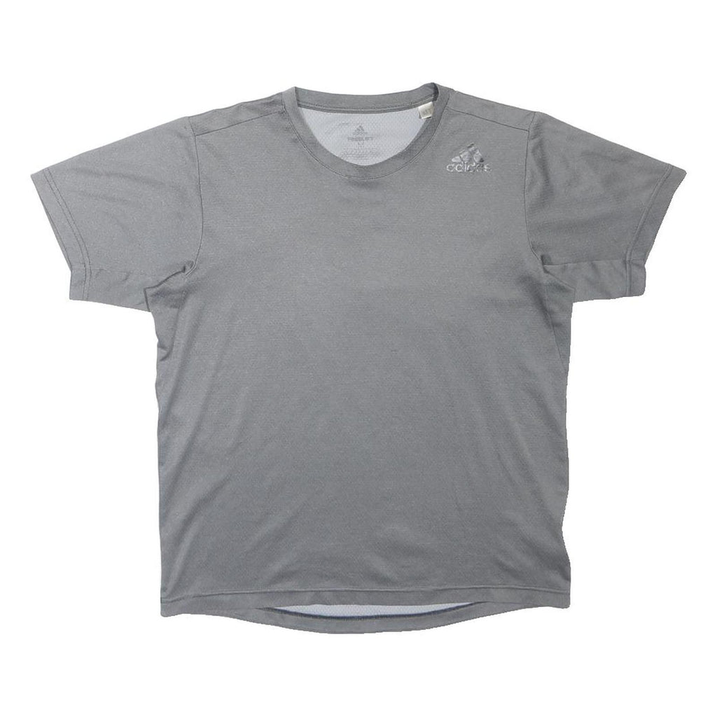 ADIDAS Mens Grey Athletic T-Shirt M Short Sleeve Crew Neck Sportswear Activewear