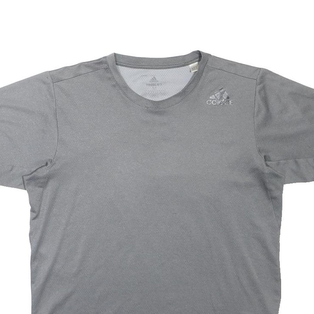 ADIDAS Mens Grey Athletic T-Shirt M Short Sleeve Crew Neck Sportswear Activewear