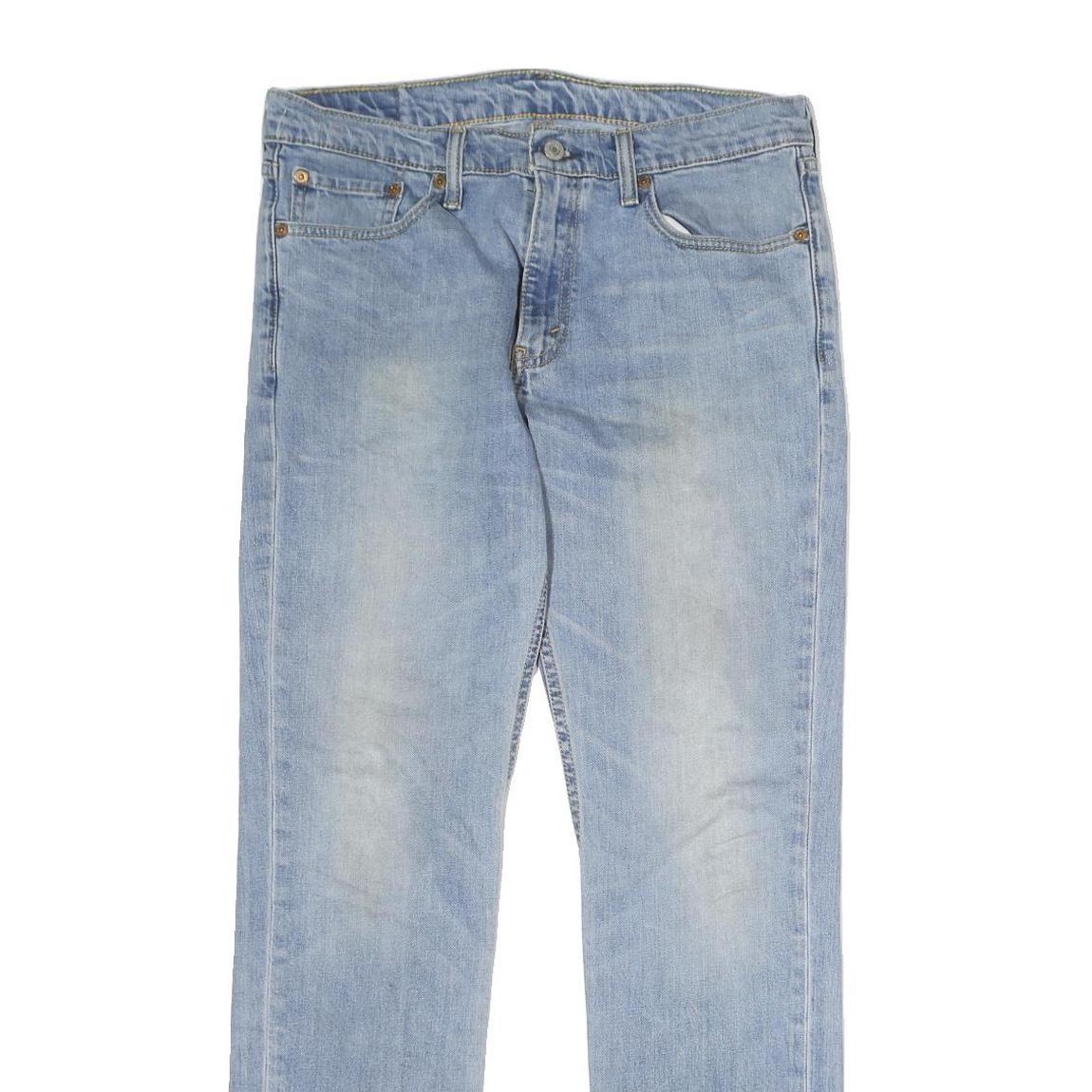 LEVI'S 511 Mens Jeans Blue Regular Slim Denim Light W33 L32 Classic Zip