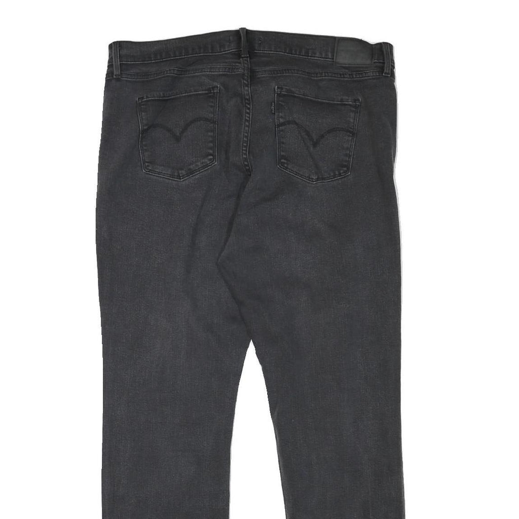 LEVI'S Womens Regular Fit Black Denim Jeans W37 L31 Classic Zip Cotton Blend