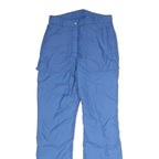 Womens Regular Fit Blue Cotton Trousers W26 L29 Practical Pocket Outdoor Zip