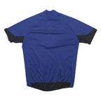 ADIDAS Mens Blue & Black Athletic T-Shirt XL Short Sleeve 1/4 Zip Sports Top