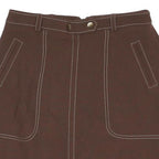 NEXT Womens Brown Straight Knee Length Viscose Blend Skirt UK 6 Stitch Pocket