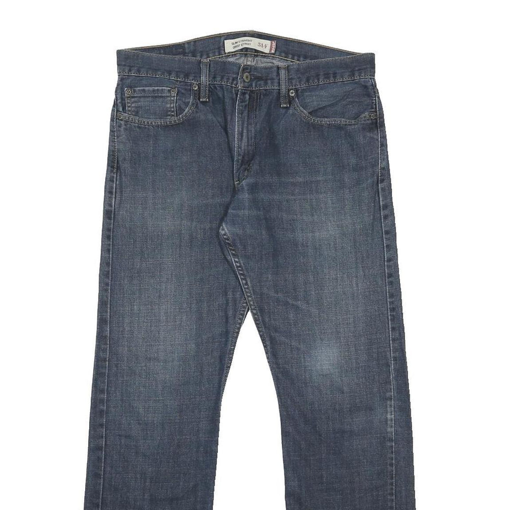 LEVI'S 514 Slim Mens Jeans Blue Slim Straight Denim Medium W34 L32 Classic Fit