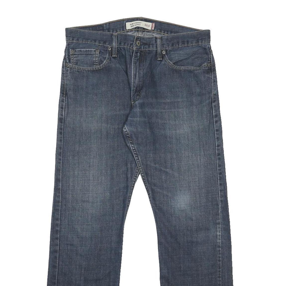 LEVI'S 514 Slim Mens Jeans Blue Slim Straight Denim Medium W34 L32 Classic Fit
