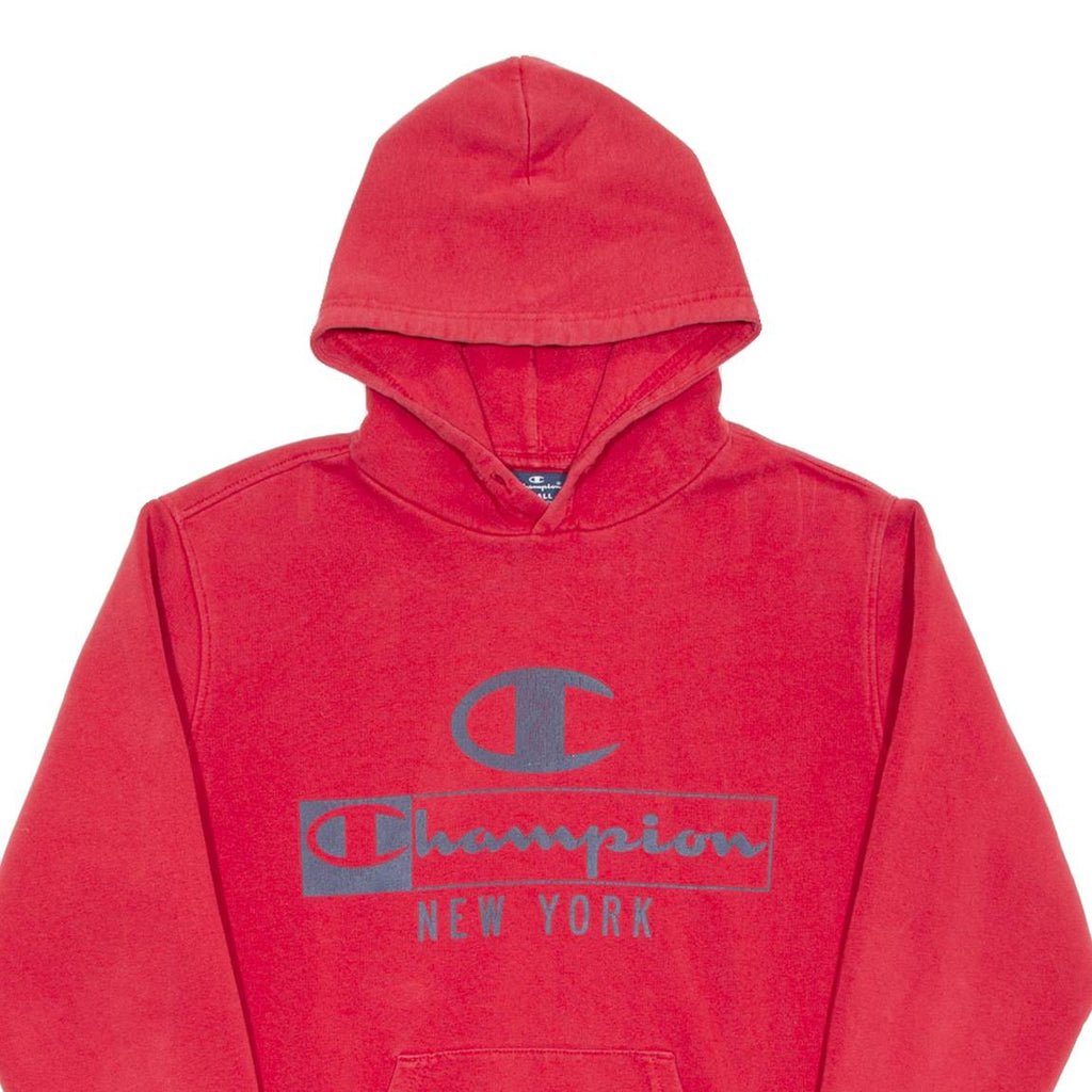 CHAMPION New York Mens Red Hoodie S