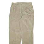 ST JOHNS BAY Mens Cotton Blend Beige Relaxed Straight Trousers W34 L30 Casual
