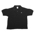 LACOSTE Mens Black Cotton Short Sleeve Polo Shirt S Classic Logo Casual